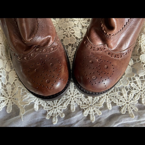 Wedge Ankle Boots Cognac Brown - size 6.5 - 7 - Picture 6 of 10